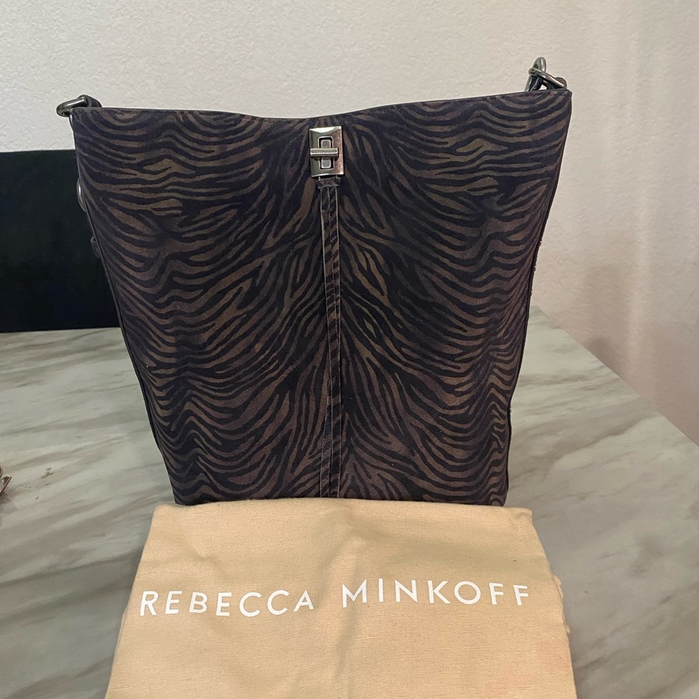 Rebecca Minkoff Zebra Pattern Shoulder Bag - Black and Brown